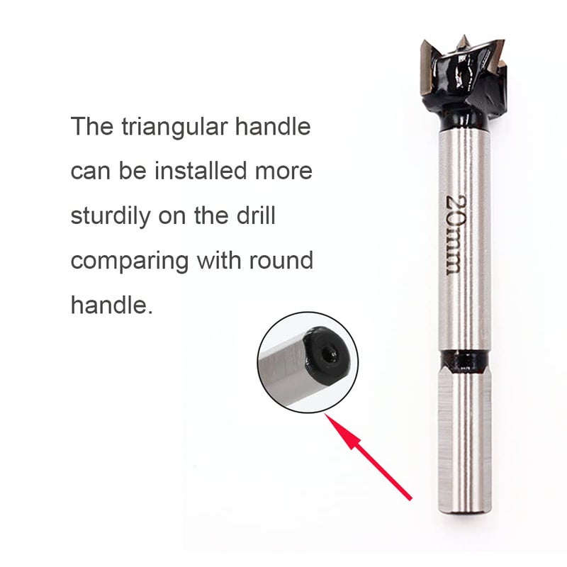 STORMCUBE Forstner Drill Bits 20mm (25/32 inch) Tungsten Carbide Wood Hole Saw Auger Opener Woodworking Drilling Tool Wood Cutter - Image 2